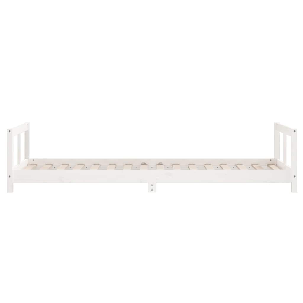 vidaXL Rama łóżka dla dzieci, biała, 90x200 cm, drewno sosnowe