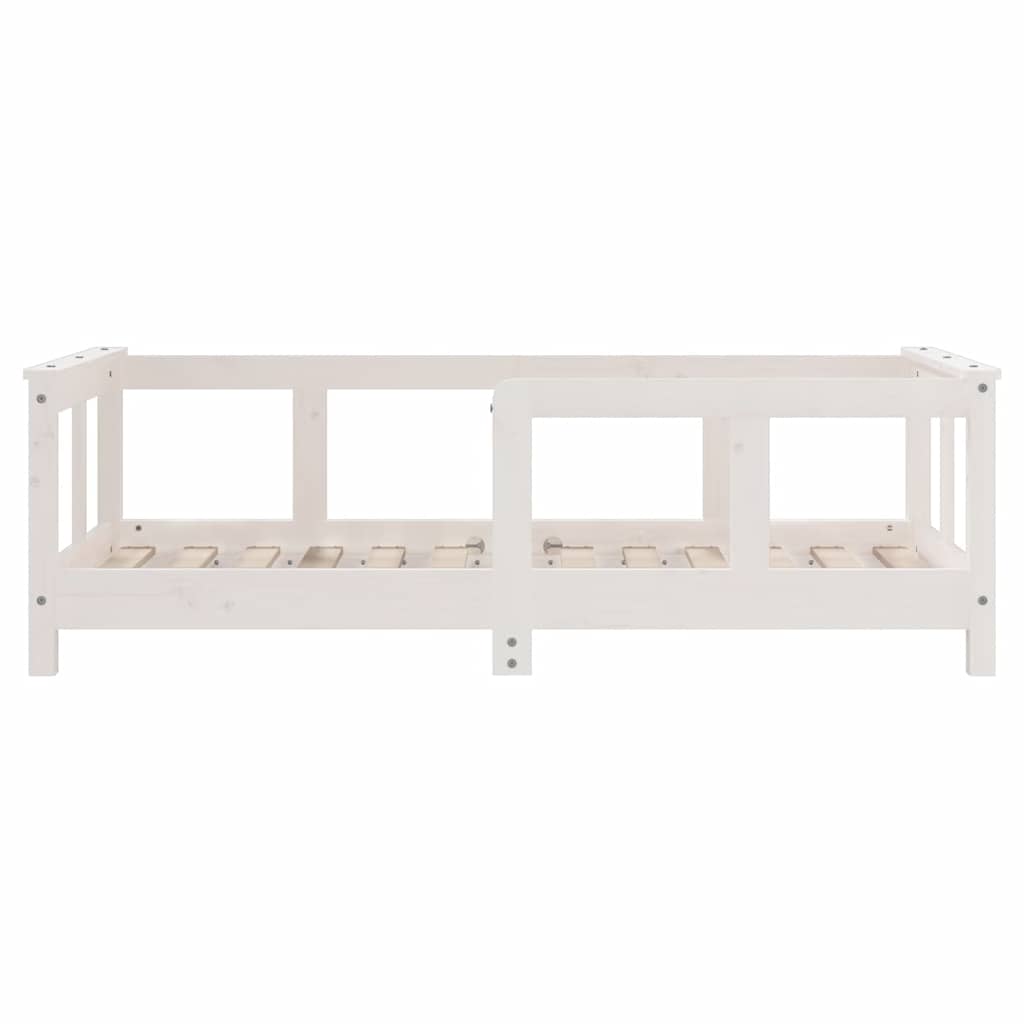 vidaXL Rama łóżka dziecięcego, biała, 70x140 cm, drewno sosnowe