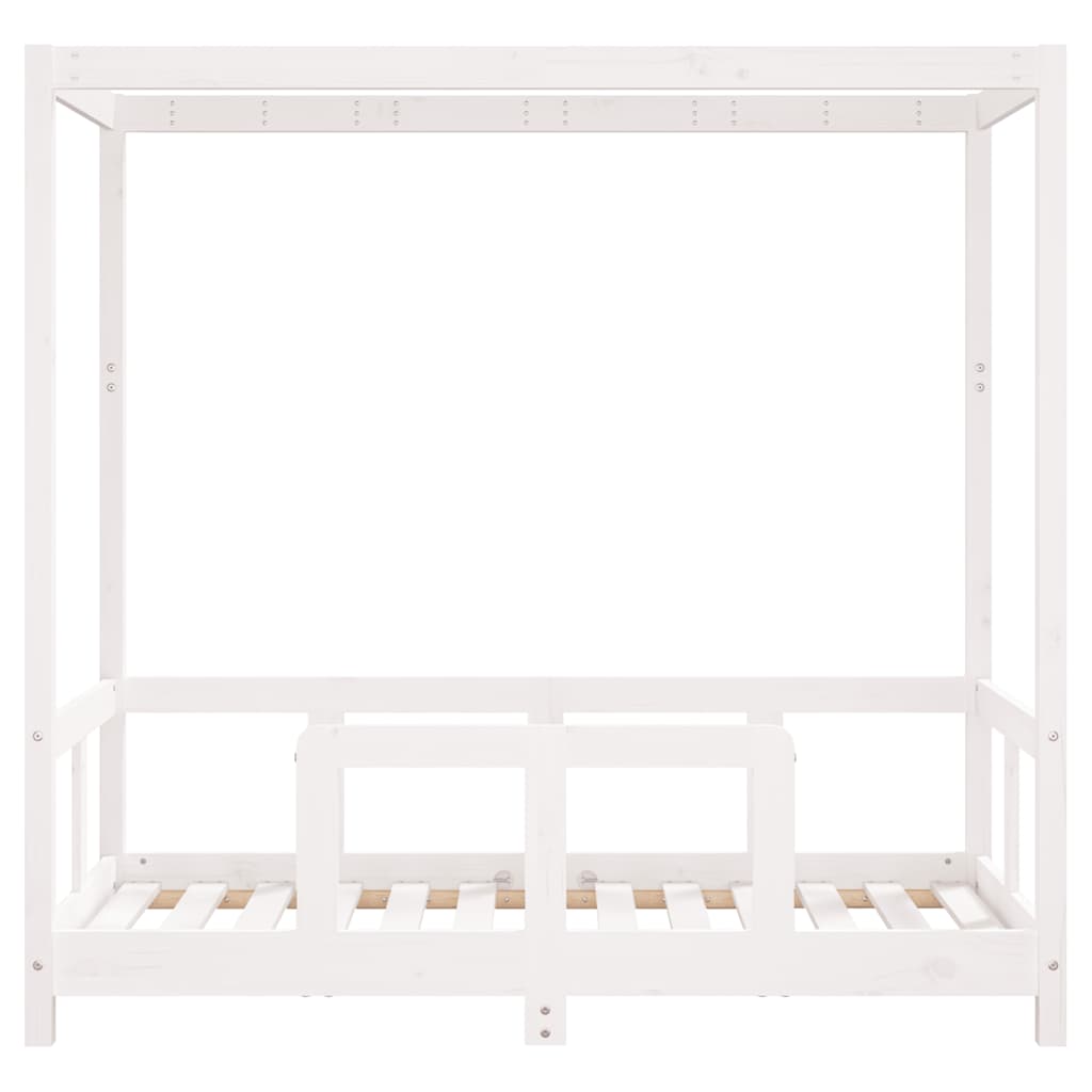 vidaXL Rama łóżka dziecięcego, biała, 70x140 cm, drewno sosnowe