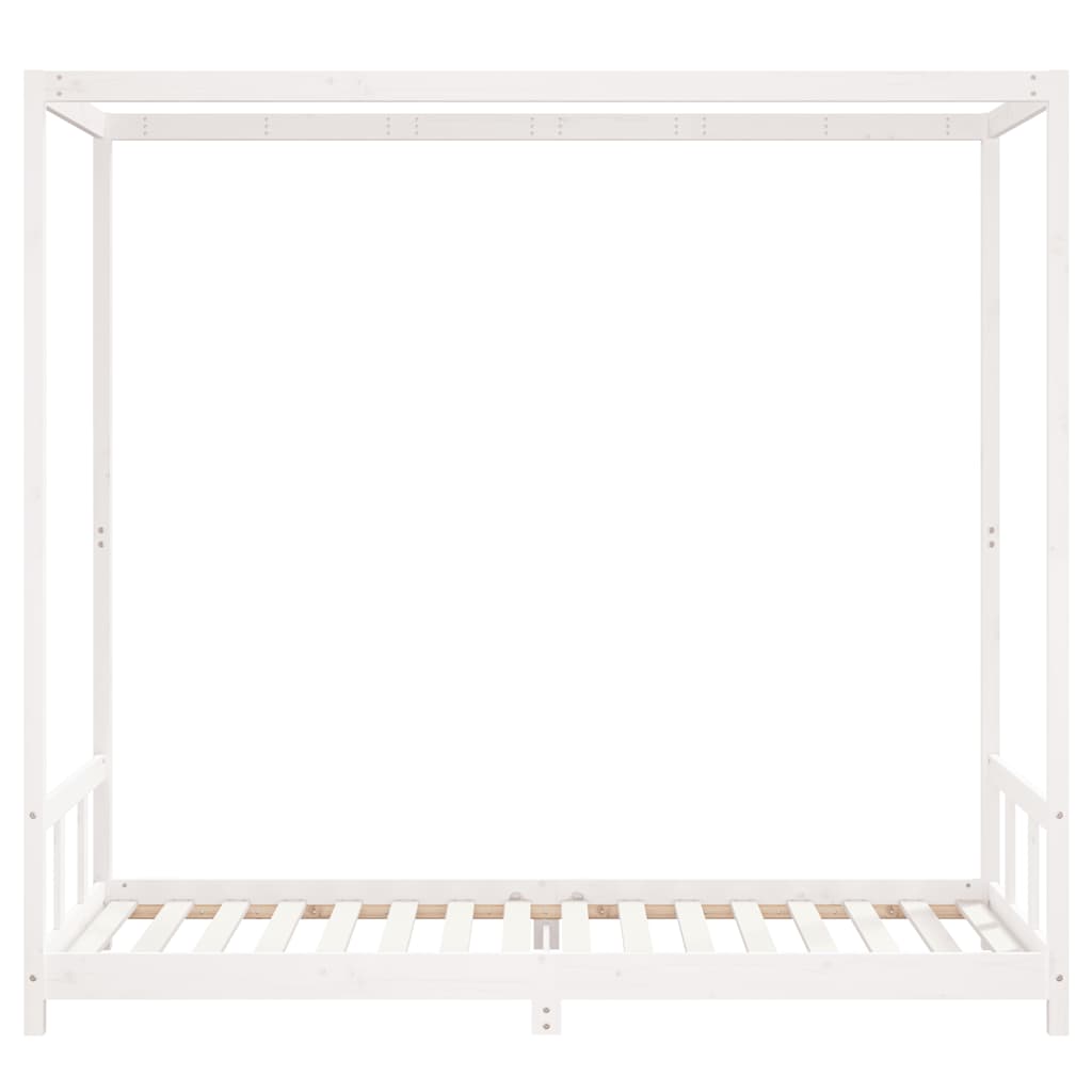 vidaXL Rama łóżka dla dzieci, biała, 90x200 cm, drewno sosnowe