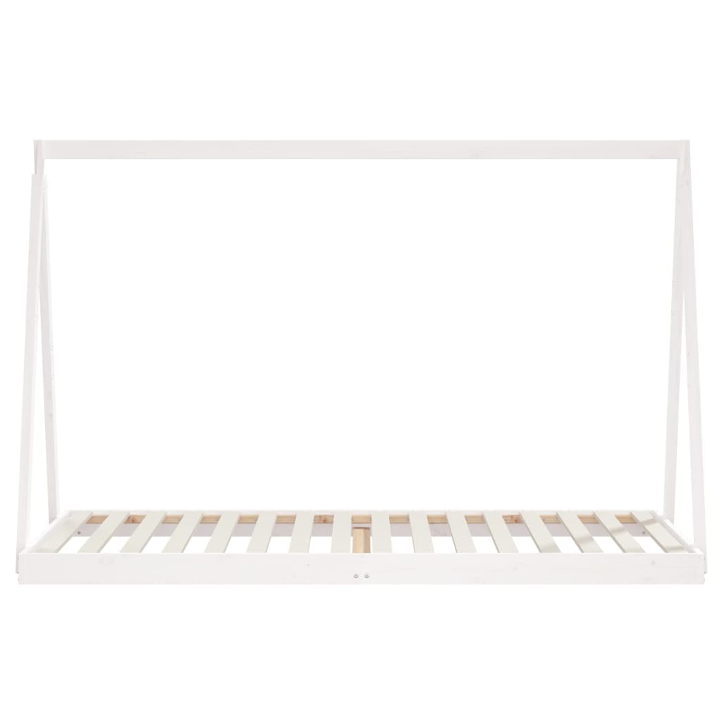 vidaXL Rama łóżka dla dzieci, biała, 90x200 cm, drewno sosnowe