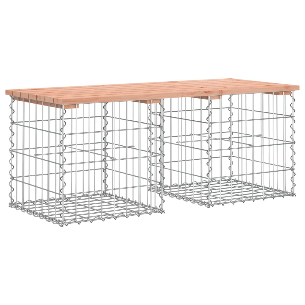 vidaXL Ławka ogrodowa z gabionem, 103x44x42 cm, lite drewno daglezjowe