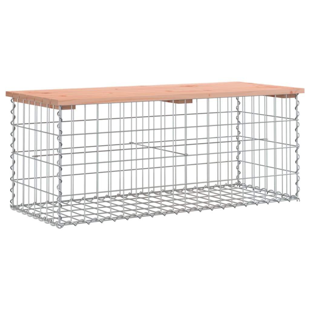vidaXL Ławka ogrodowa z gabionem, 103x44x42 cm, lite drewno daglezjowe