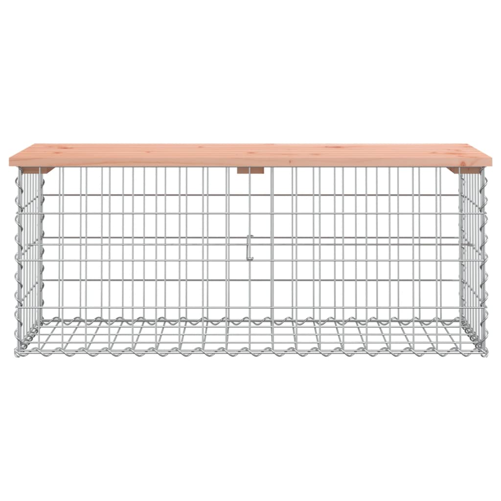 vidaXL Ławka ogrodowa z gabionem, 103x44x42 cm, lite drewno daglezjowe