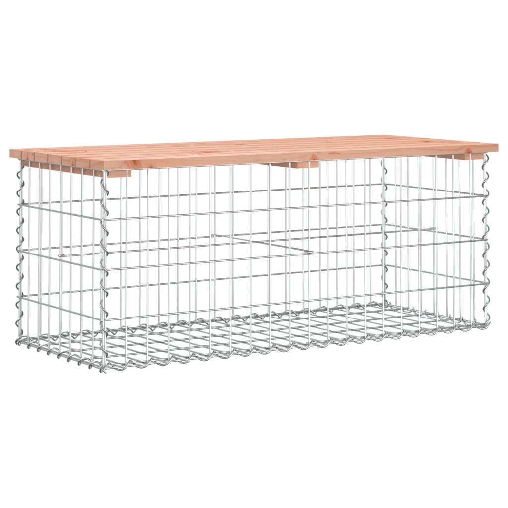 vidaXL Ławka ogrodowa z gabionem, 103x44x42 cm, lite drewno daglezjowe
