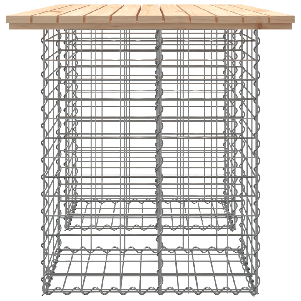 vidaXL Stół ogrodowy gabionowy 100x70x72 cm lite drewno sosnowe