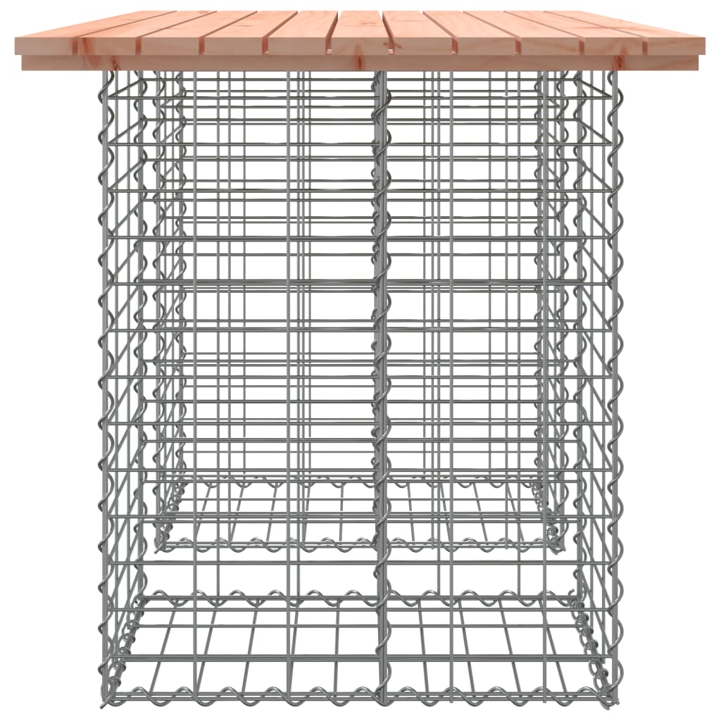 vidaXL Stół ogrodowy gabionowy 100x70x72 cm Drewno lite Douglas