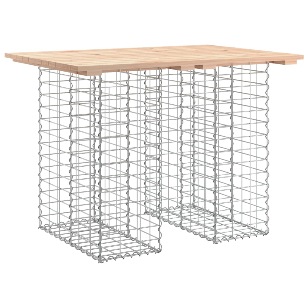 vidaXL Stół ogrodowy gabionowy 100x70x72 cm lite drewno sosnowe