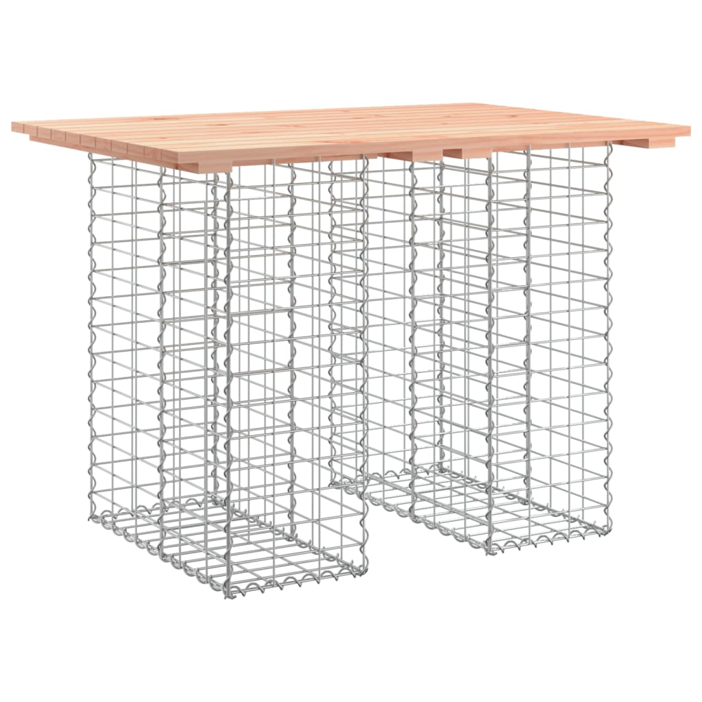 vidaXL Stół ogrodowy gabionowy 100x70x72 cm Drewno lite Douglas