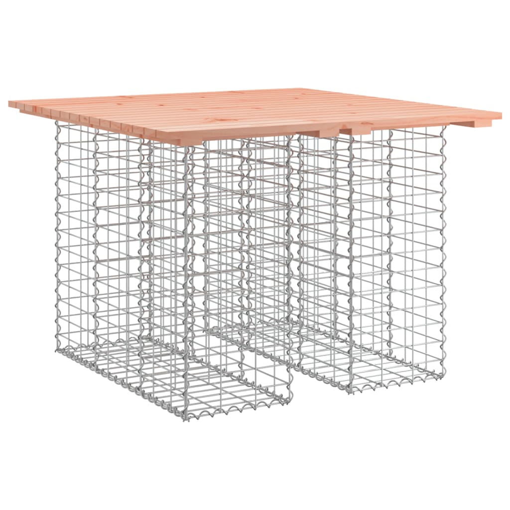 vidaXL Stół ogrodowy gabionowy 100x102x72 cm Drewno lite Douglas