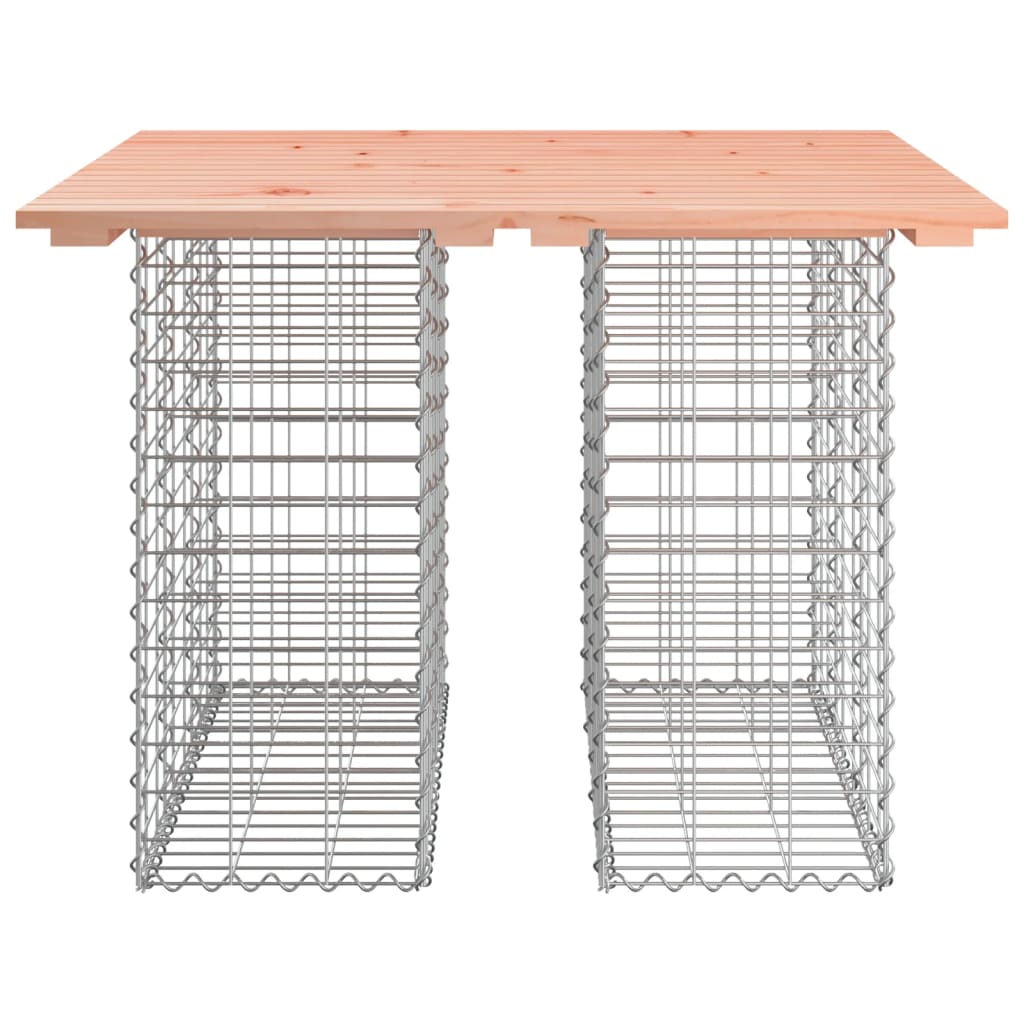 vidaXL Stół ogrodowy gabionowy 100x102x72 cm Drewno lite Douglas