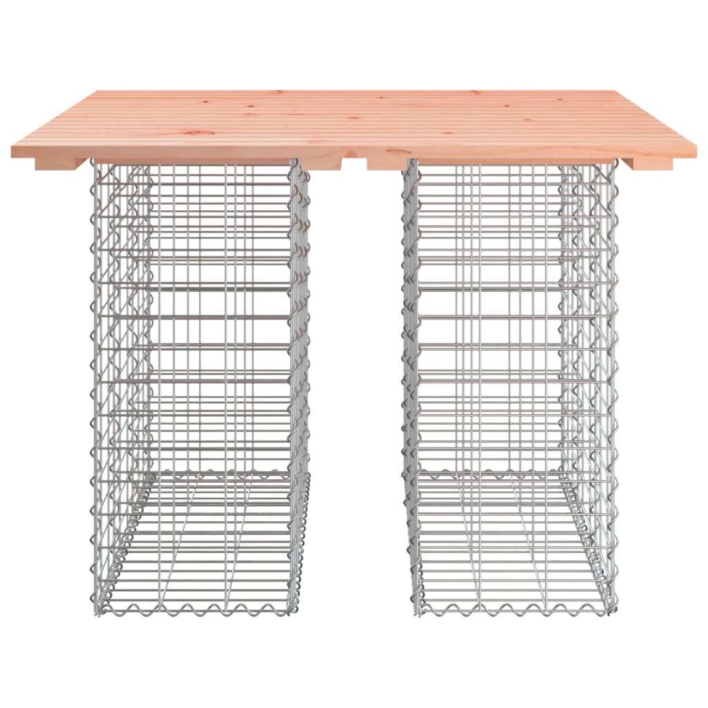 vidaXL Stół ogrodowy gabionowy 100x102x72 cm Drewno lite Douglas