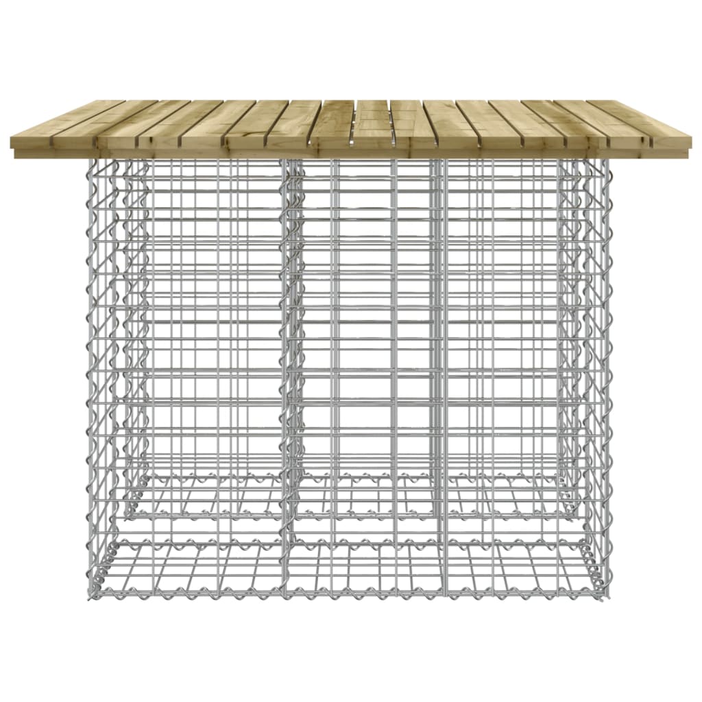vidaXL Stół ogrodowy gabionowy 100x102x72 cm Drewno impregnowane sosnowe