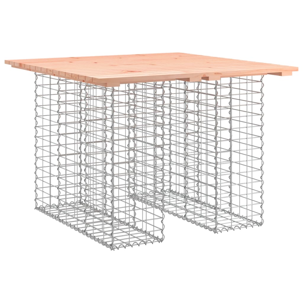 vidaXL Stół ogrodowy gabionowy 100x102x72 cm Drewno lite Douglas