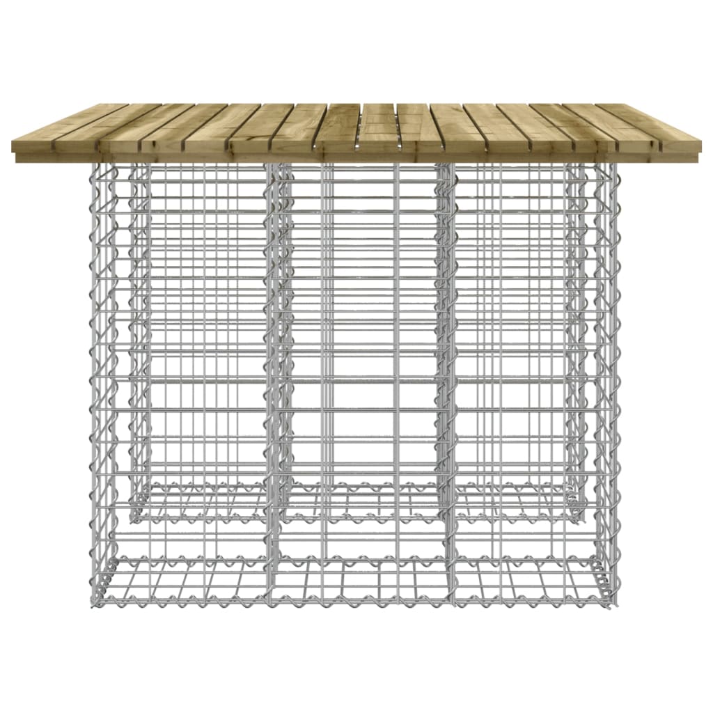 vidaXL Stół ogrodowy gabionowy 100x102x72 cm Drewno impregnowane sosnowe