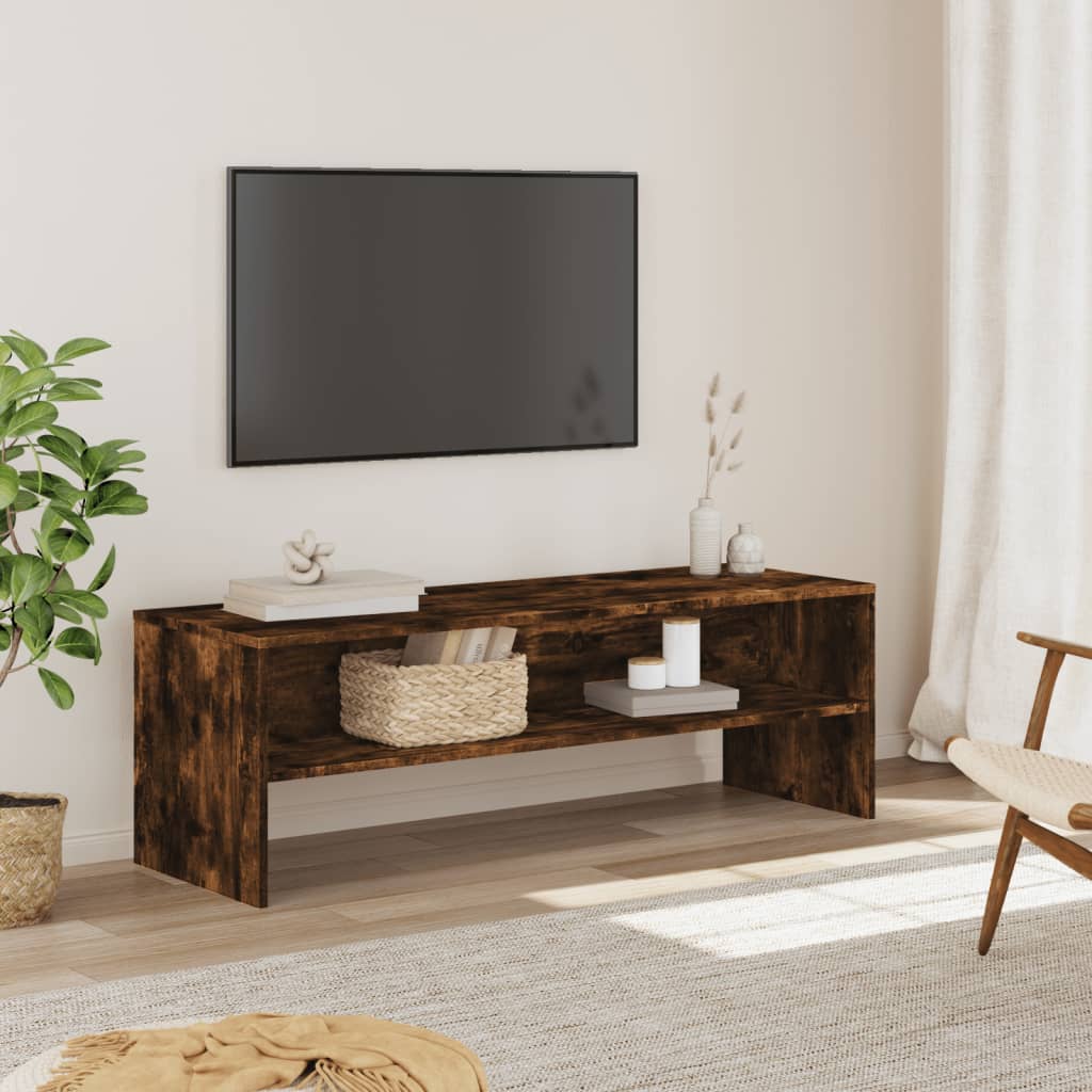 vidaXL Szafka pod TV, przydymiony dąb, 120x40x40 cm