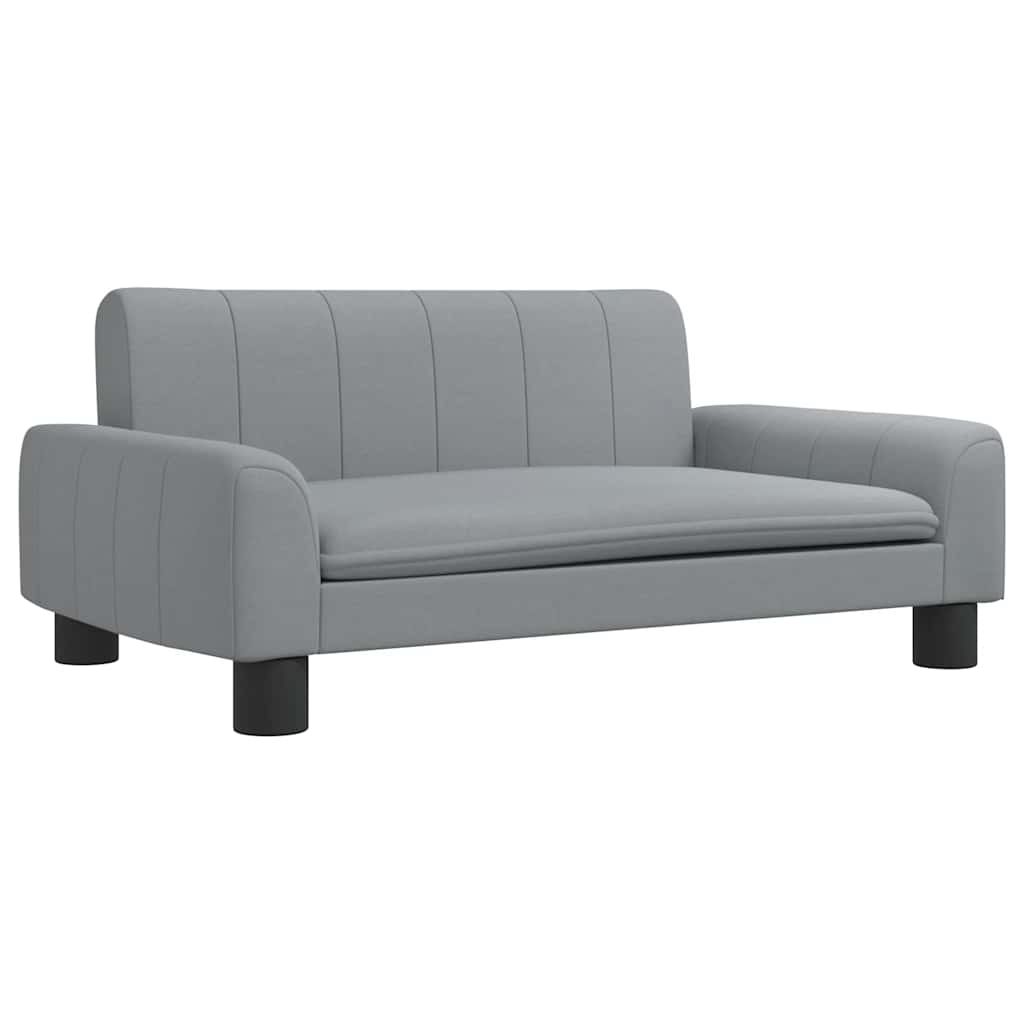 vidaXL Sofa dla dzieci, jasnoszara, 70x45x30 cm, obita tkaniną