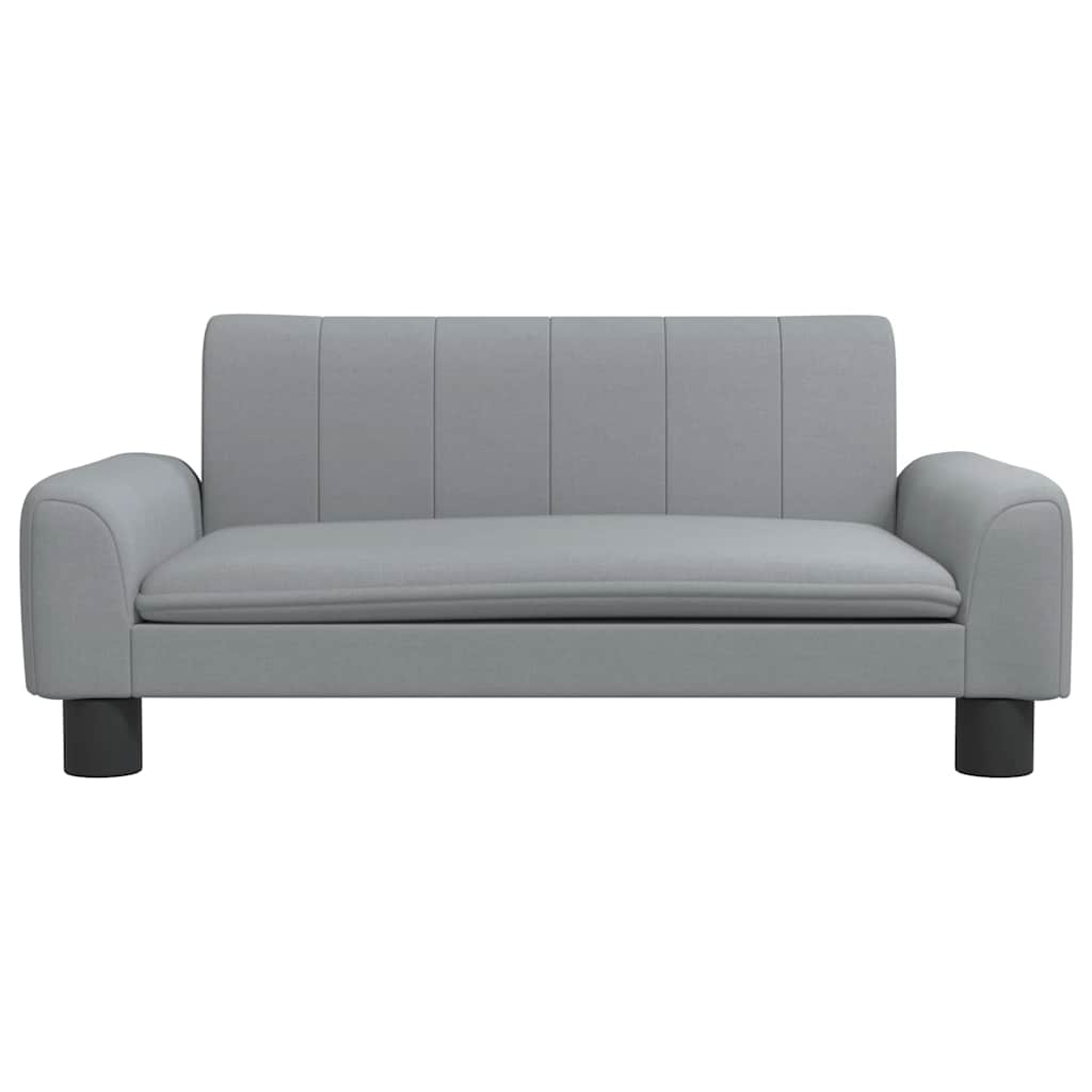 vidaXL Sofa dla dzieci, jasnoszara, 70x45x30 cm, obita tkaniną