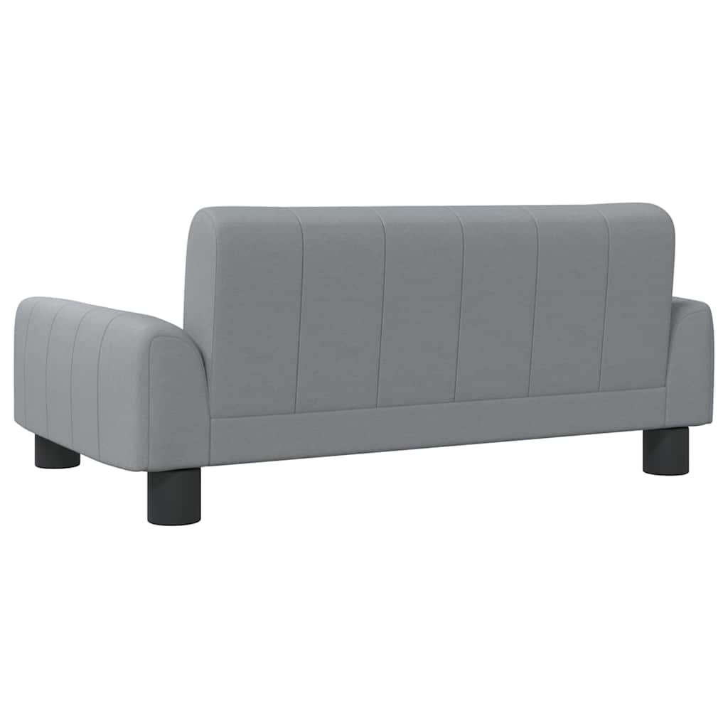 vidaXL Sofa dla dzieci, jasnoszara, 70x45x30 cm, obita tkaniną