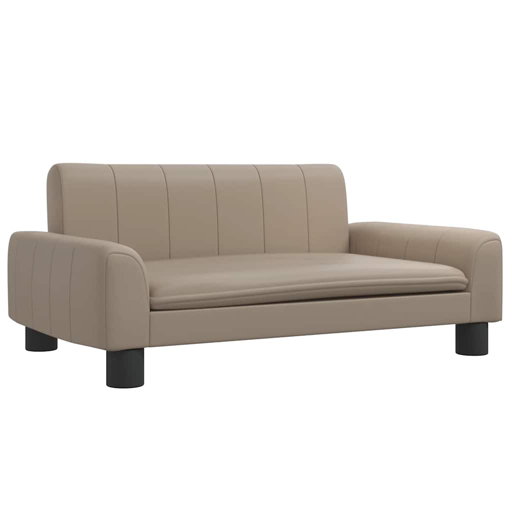 vidaXL Sofa dla dzieci, cappuccino, 70x45x30 cm, sztuczna skóra