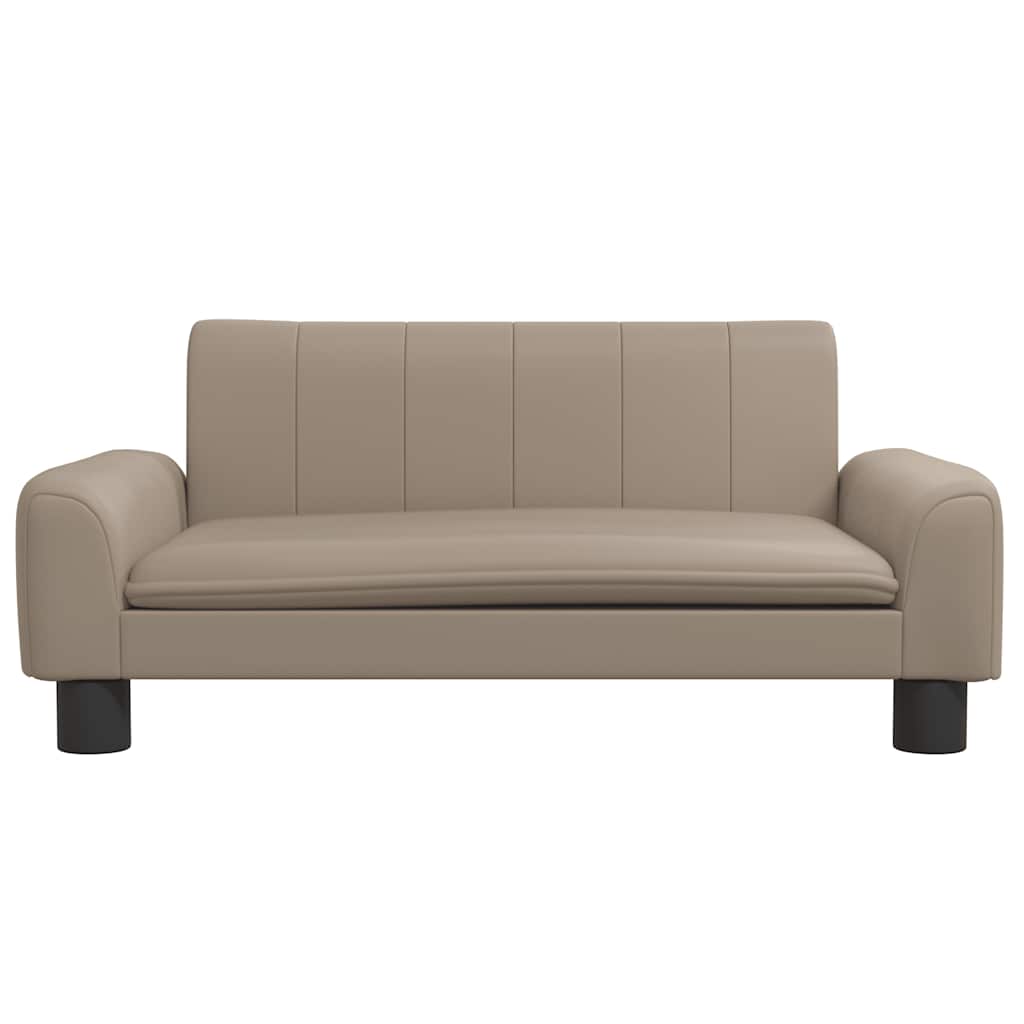 vidaXL Sofa dla dzieci, cappuccino, 70x45x30 cm, sztuczna skóra