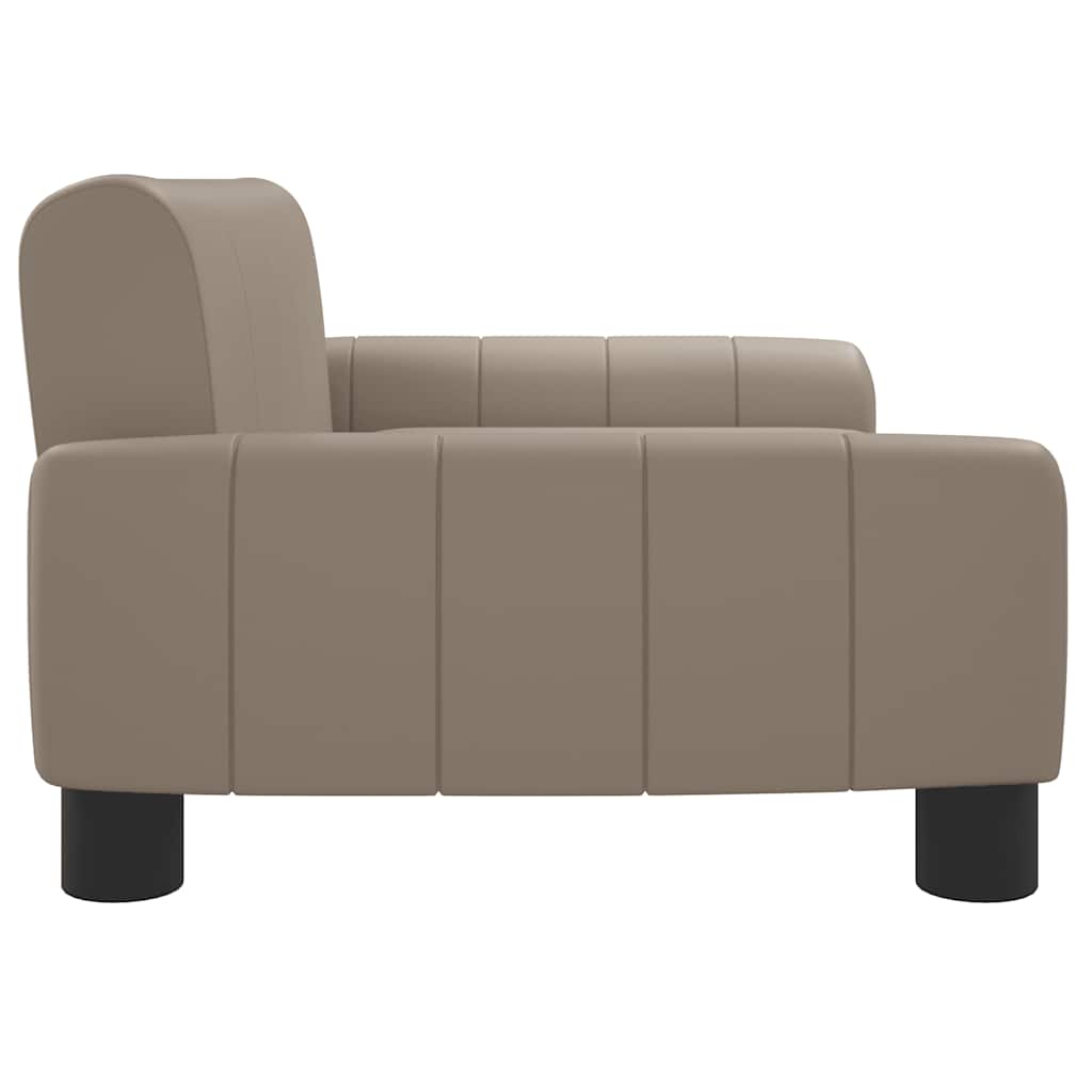vidaXL Sofa dla dzieci, cappuccino, 70x45x30 cm, sztuczna skóra