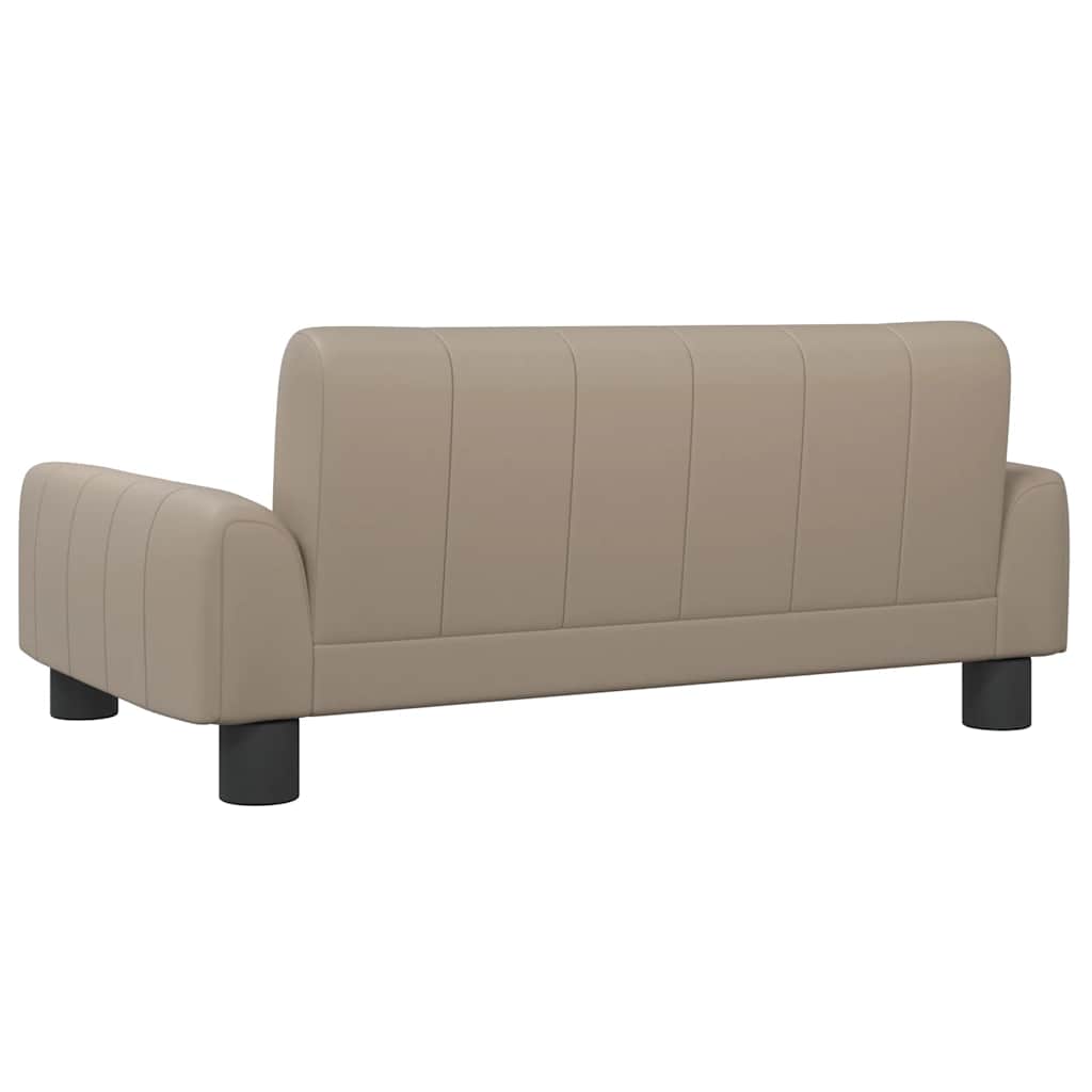 vidaXL Sofa dla dzieci, cappuccino, 70x45x30 cm, sztuczna skóra