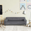 vidaXL Sofa dla dzieci, ciemnoszara, 90x53x30 cm, aksamit