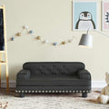 vidaXL Sofa dla dzieci, czarna, 70x45x30 cm, sztuczna skóra