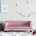 vidaXL Sofa dla dzieci, różowa, 80x45x30 cm, aksamit