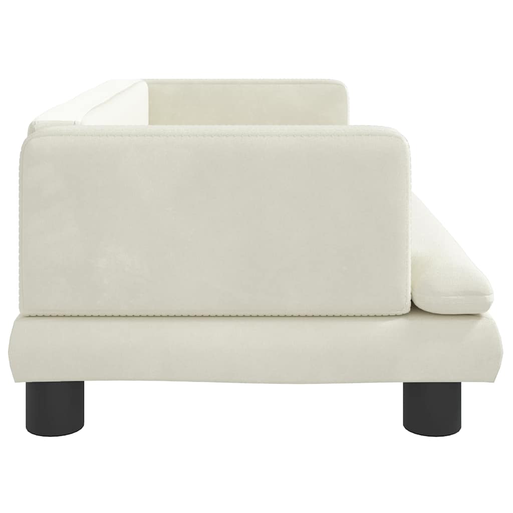 vidaXL Sofa dla dzieci, kremowa, 80x45x30 cm, aksamit