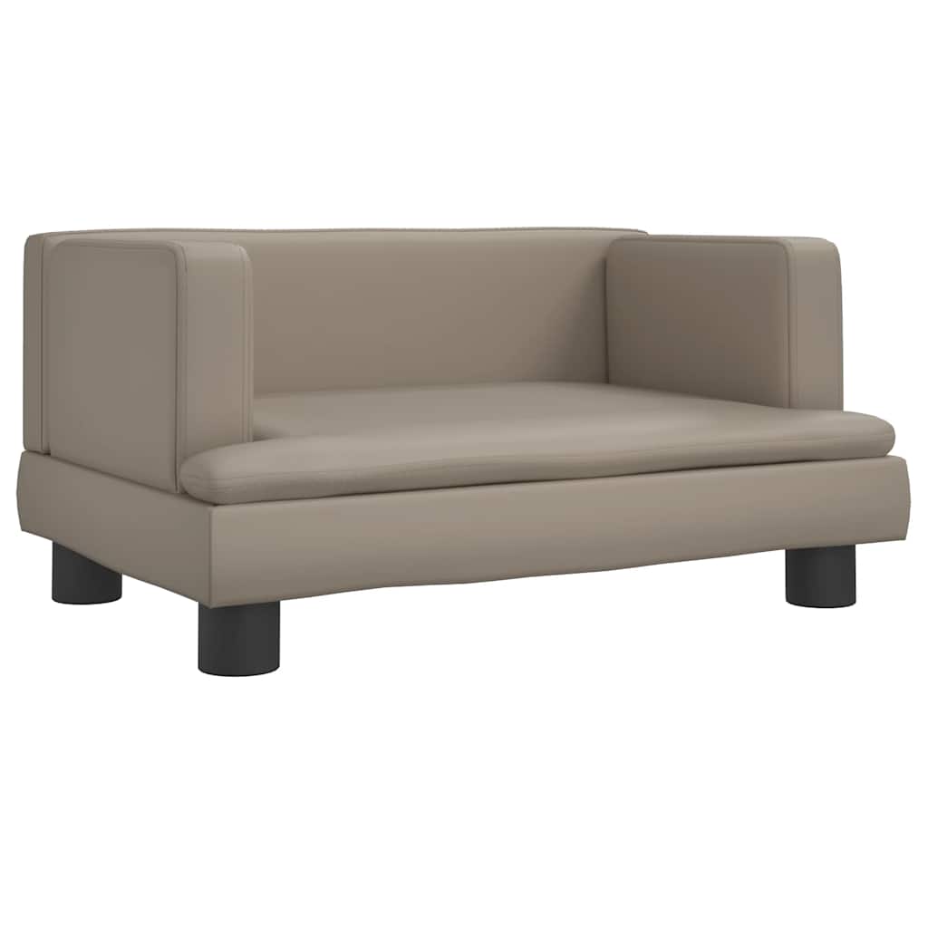 vidaXL Sofa dla dzieci, cappuccino, 60x40x30 cm, sztuczna skóra