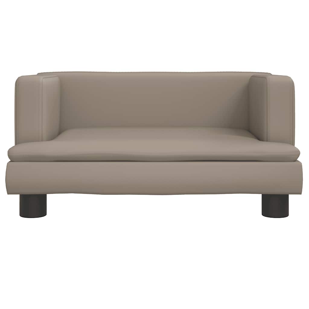 vidaXL Sofa dla dzieci, cappuccino, 60x40x30 cm, sztuczna skóra