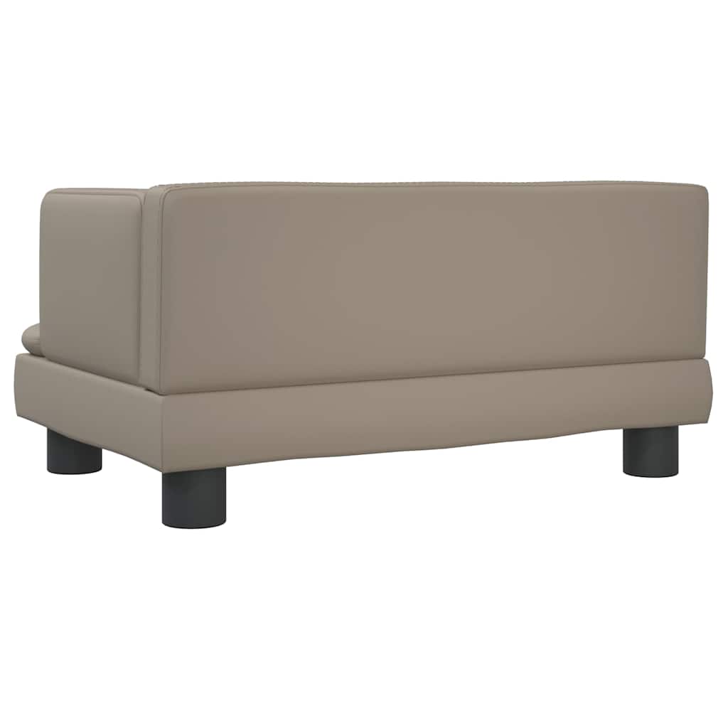 vidaXL Sofa dla dzieci, cappuccino, 60x40x30 cm, sztuczna skóra