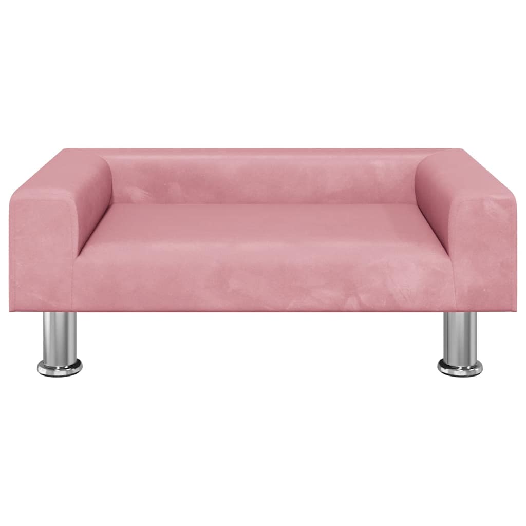 vidaXL Sofa dla dzieci, różowa, 70x45x26,5 cm, aksamit
