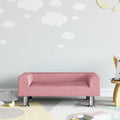 vidaXL Sofa dla dzieci, różowa, 70x45x26,5 cm, aksamit