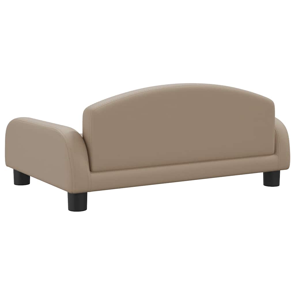 vidaXL Sofa dla dzieci, cappuccino, 70x45x30 cm, sztuczna skóra