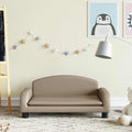 vidaXL Sofa dla dzieci, cappuccino, 70x45x30 cm, sztuczna skóra