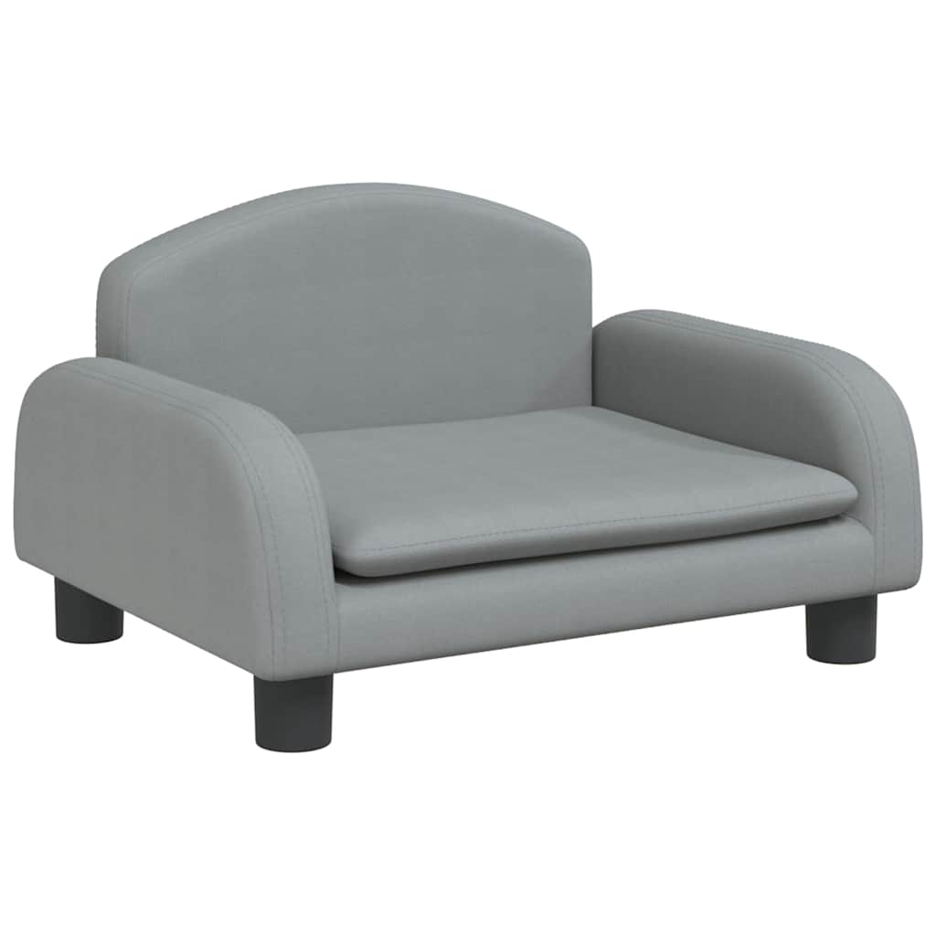 vidaXL Sofa dla dzieci, jasnoszara, 50x40x30 cm, obita tkaniną