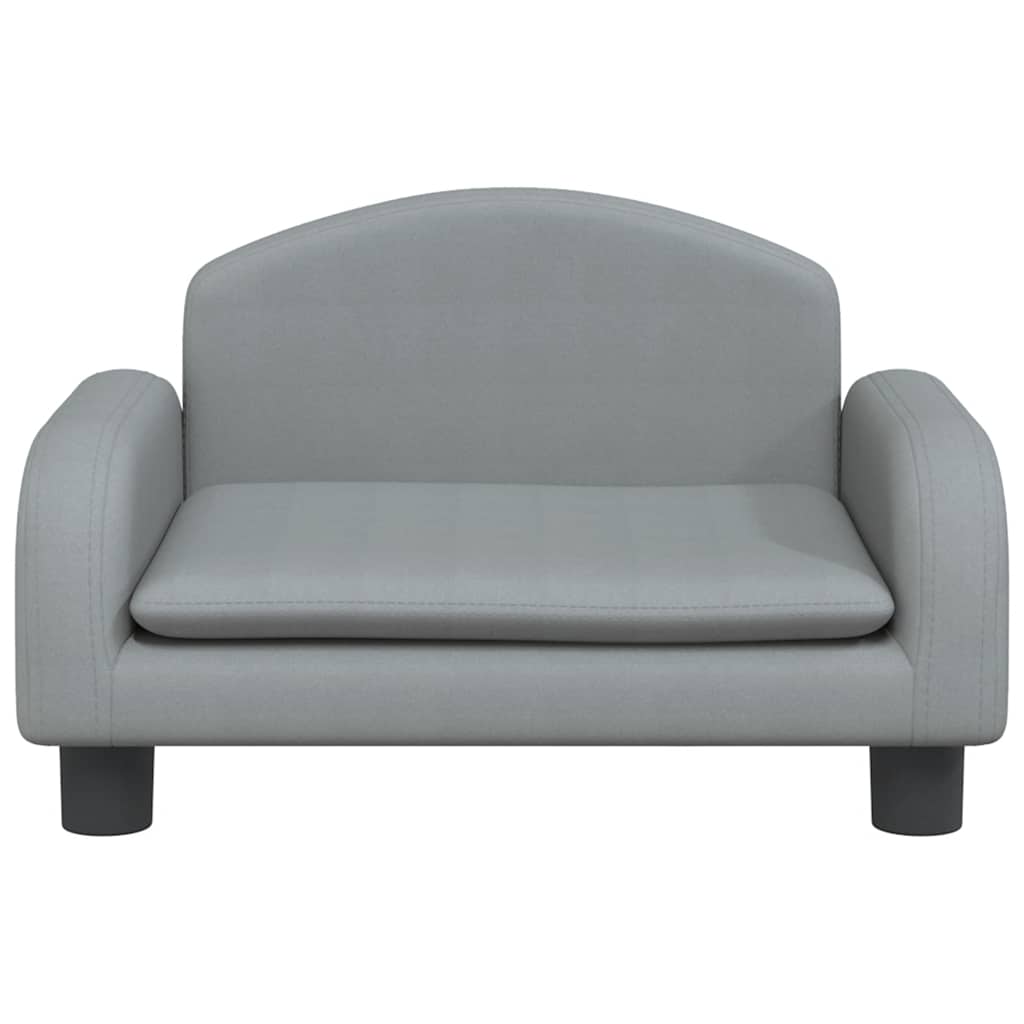 vidaXL Sofa dla dzieci, jasnoszara, 50x40x30 cm, obita tkaniną