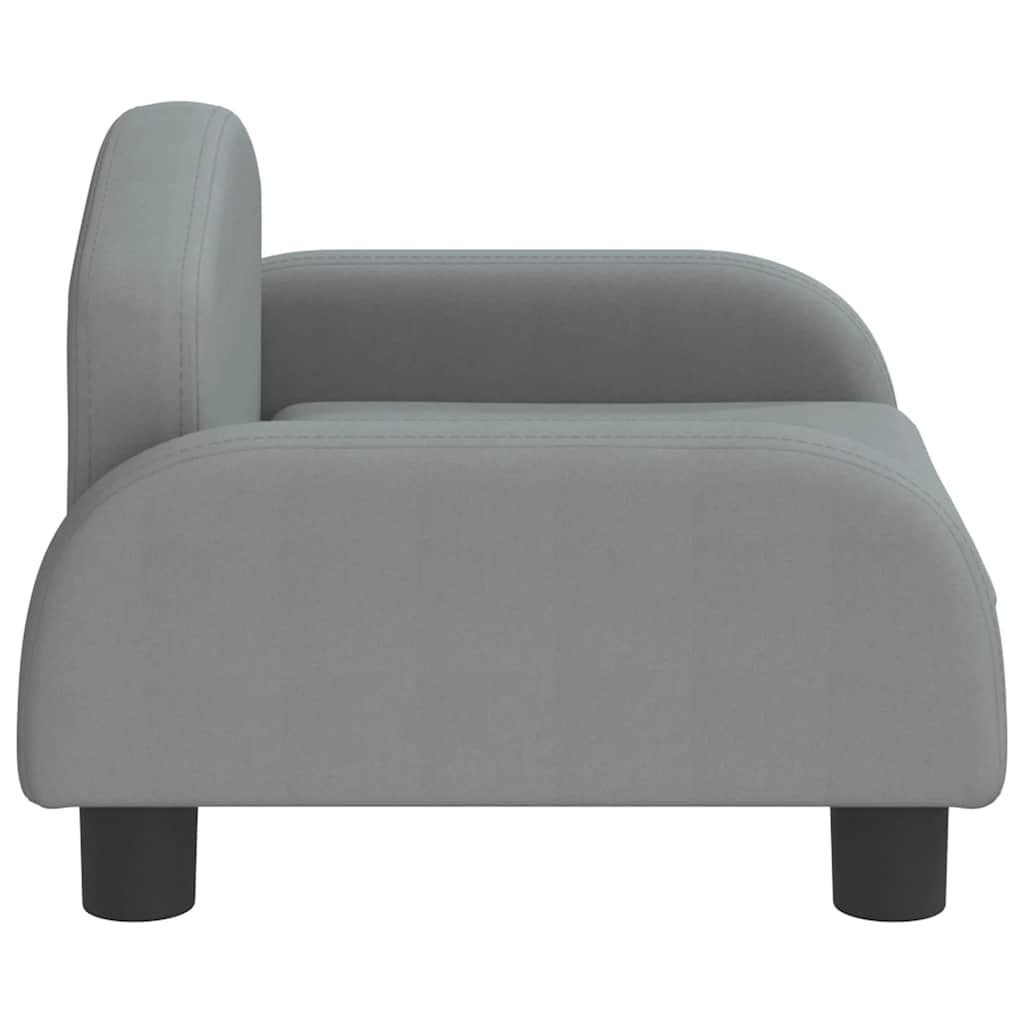 vidaXL Sofa dla dzieci, jasnoszara, 50x40x30 cm, obita tkaniną