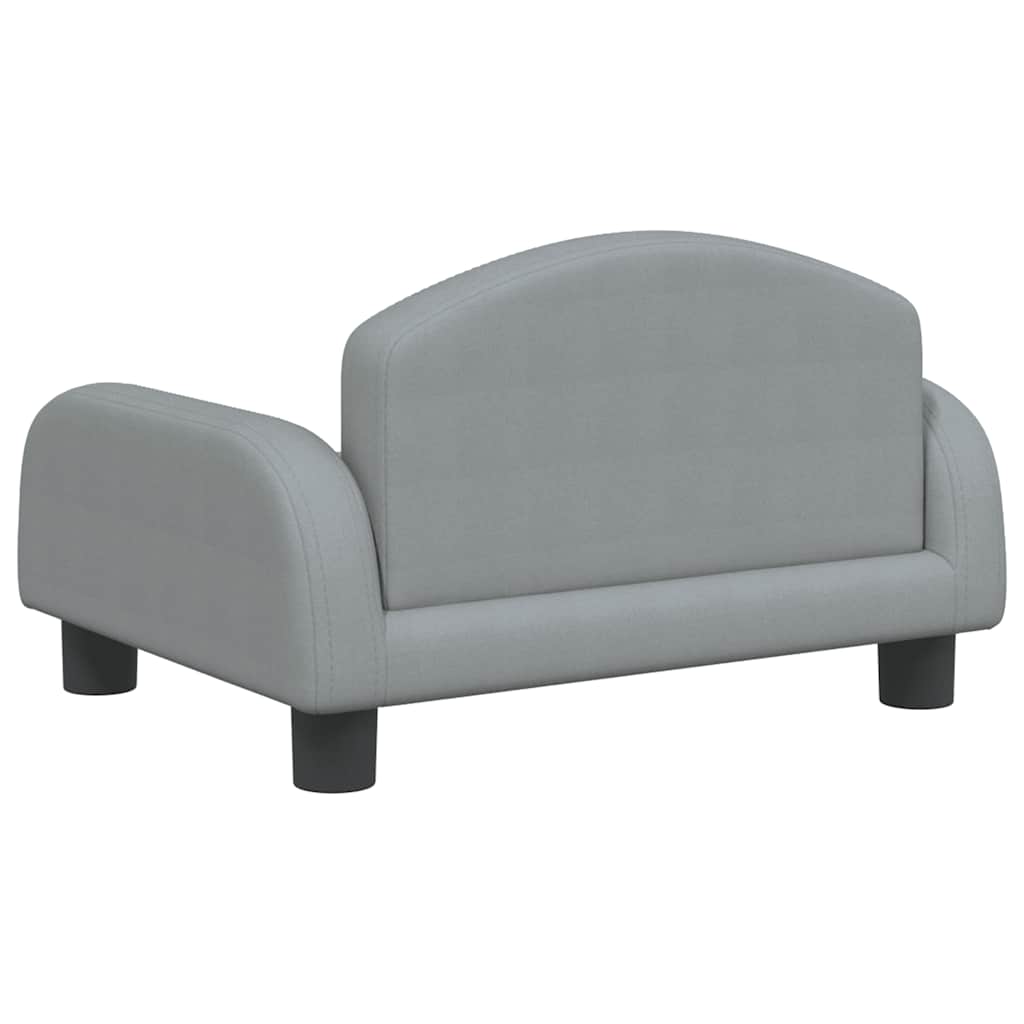 vidaXL Sofa dla dzieci, jasnoszara, 50x40x30 cm, obita tkaniną