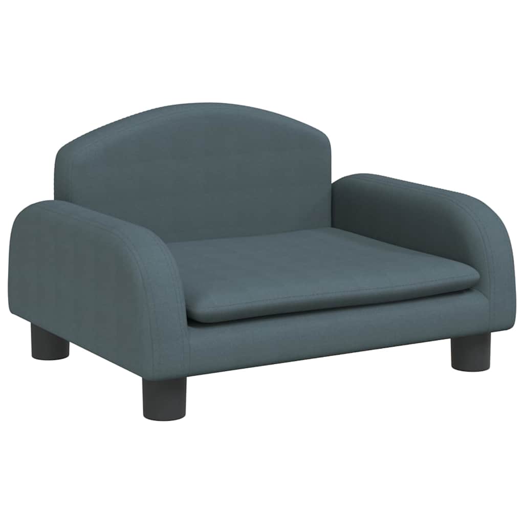 vidaXL Sofa dla dzieci, ciemnoszara, 50x40x30 cm, obita tkaniną