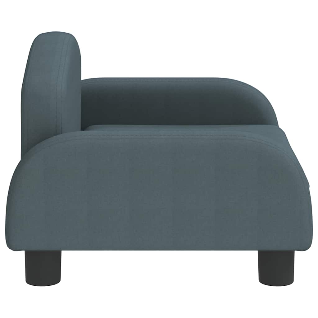 vidaXL Sofa dla dzieci, ciemnoszara, 50x40x30 cm, obita tkaniną