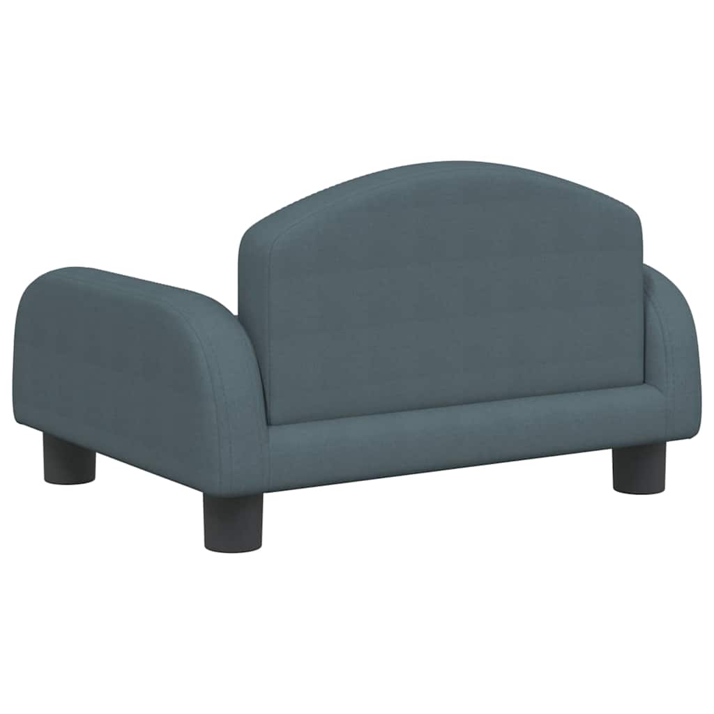 vidaXL Sofa dla dzieci, ciemnoszara, 50x40x30 cm, obita tkaniną