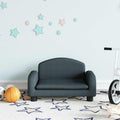 vidaXL Sofa dla dzieci, ciemnoszara, 50x40x30 cm, obita tkaniną