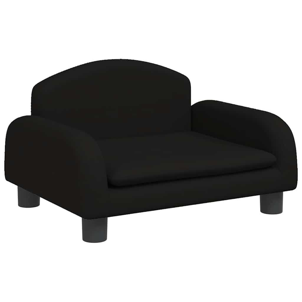 vidaXL Sofa dla dzieci, czarna, 50x40x30 cm, obita tkaniną