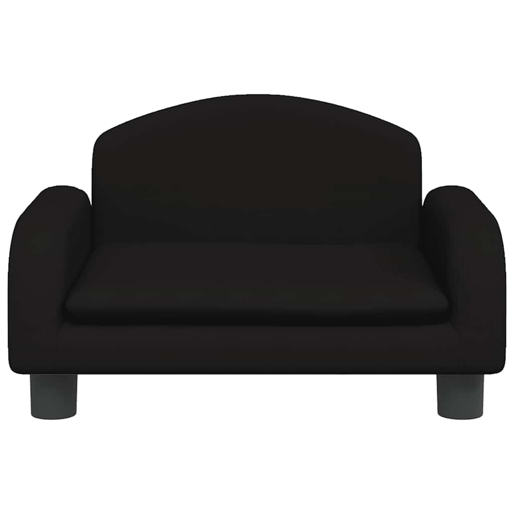 vidaXL Sofa dla dzieci, czarna, 50x40x30 cm, obita tkaniną
