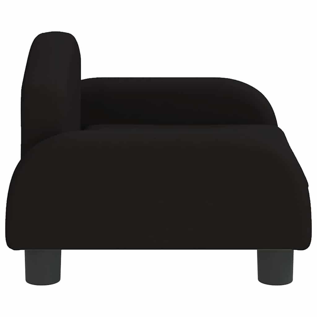 vidaXL Sofa dla dzieci, czarna, 50x40x30 cm, obita tkaniną