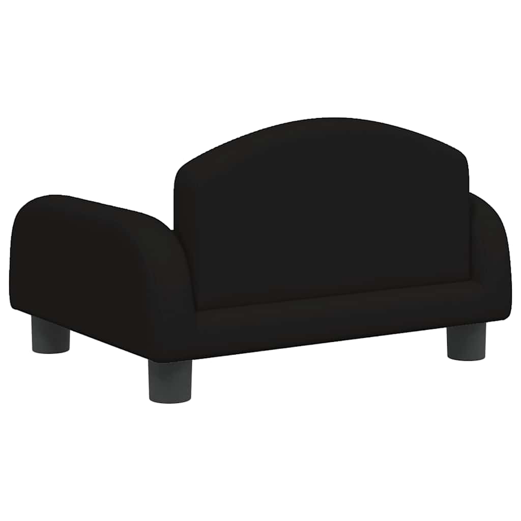 vidaXL Sofa dla dzieci, czarna, 50x40x30 cm, obita tkaniną